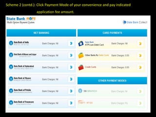 Scheme 2 (contd.): Click Payment Mode of your convenience and pay indicated
application fee amount.
 