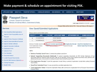 Make payment & schedule an appointment for visiting PSK. 
 