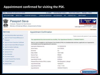 Appointment confirmed for visiting the PSK. 
 