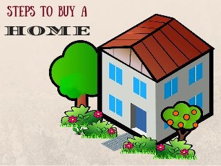 Steps To Buy A
HOME
 