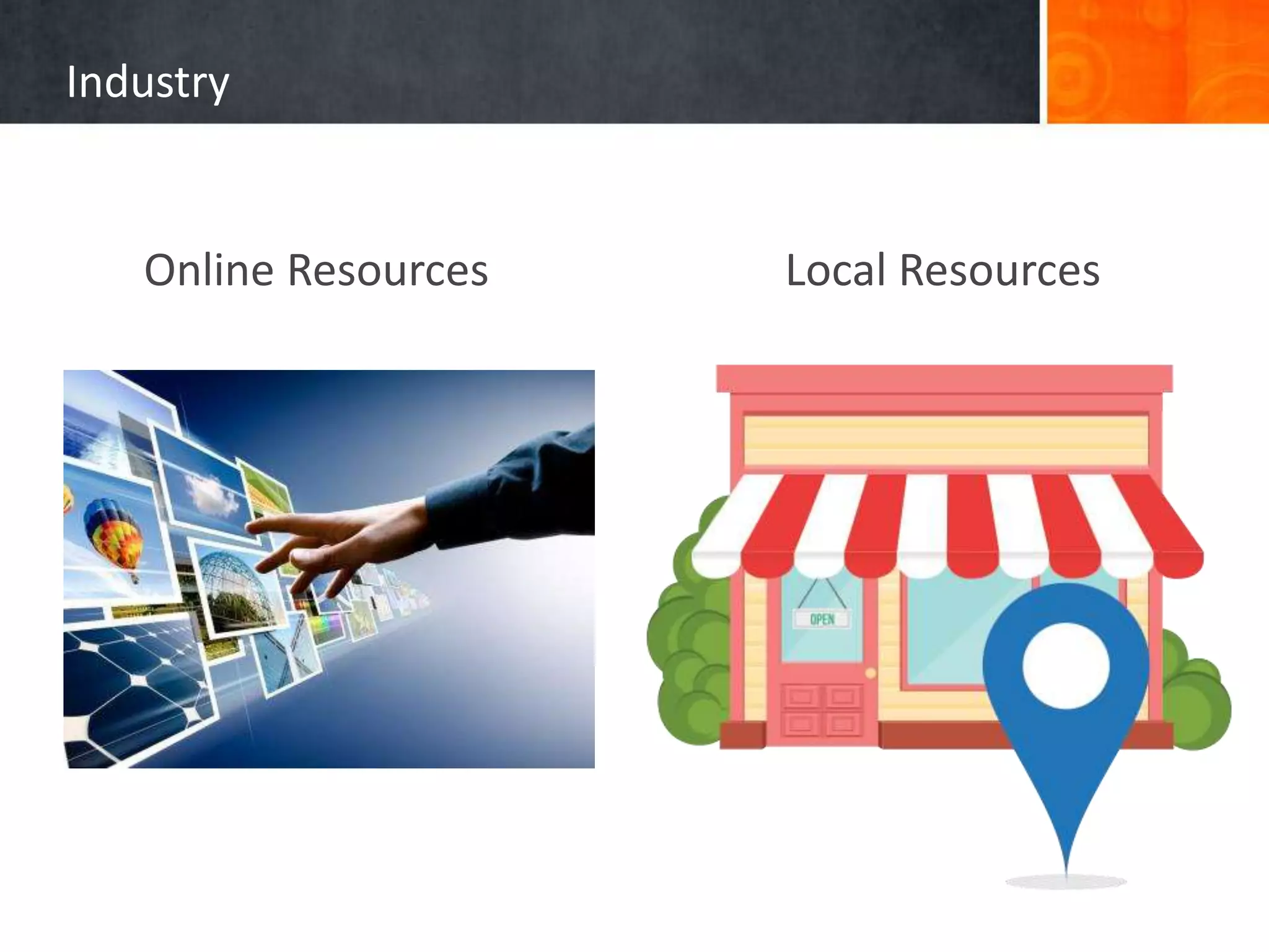 Industry
Online Resources Local Resources
 