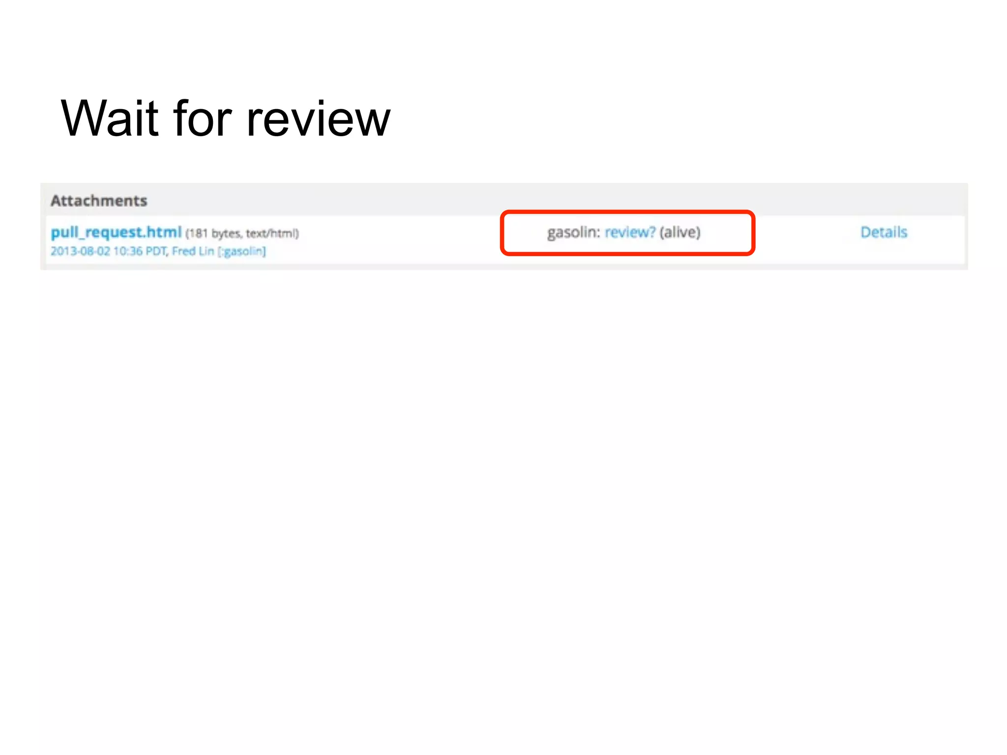Wait for review
 