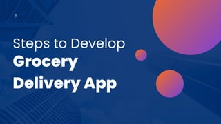 Steps to Develop
Grocery
Delivery App
 