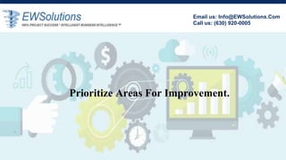 Prioritize Areas For Improvement.
Email us: Info@EWSolutions.Com
Call us: (630) 920-0005
 