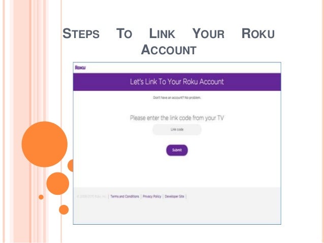 Steps to link roku account