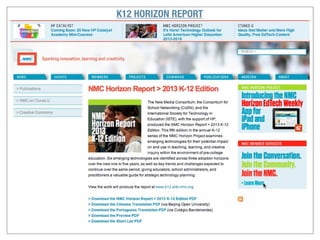 K12 HORIZON REPORT
 