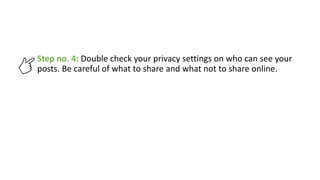 Steps to Protect your Social Media Accounts | PPTX