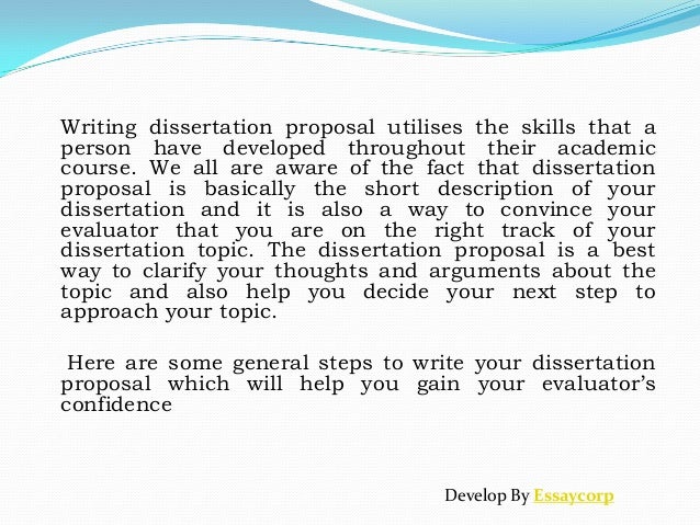 Write dissertation proposal