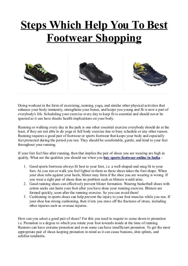 Steps which help you to best footwear shopping For Mens