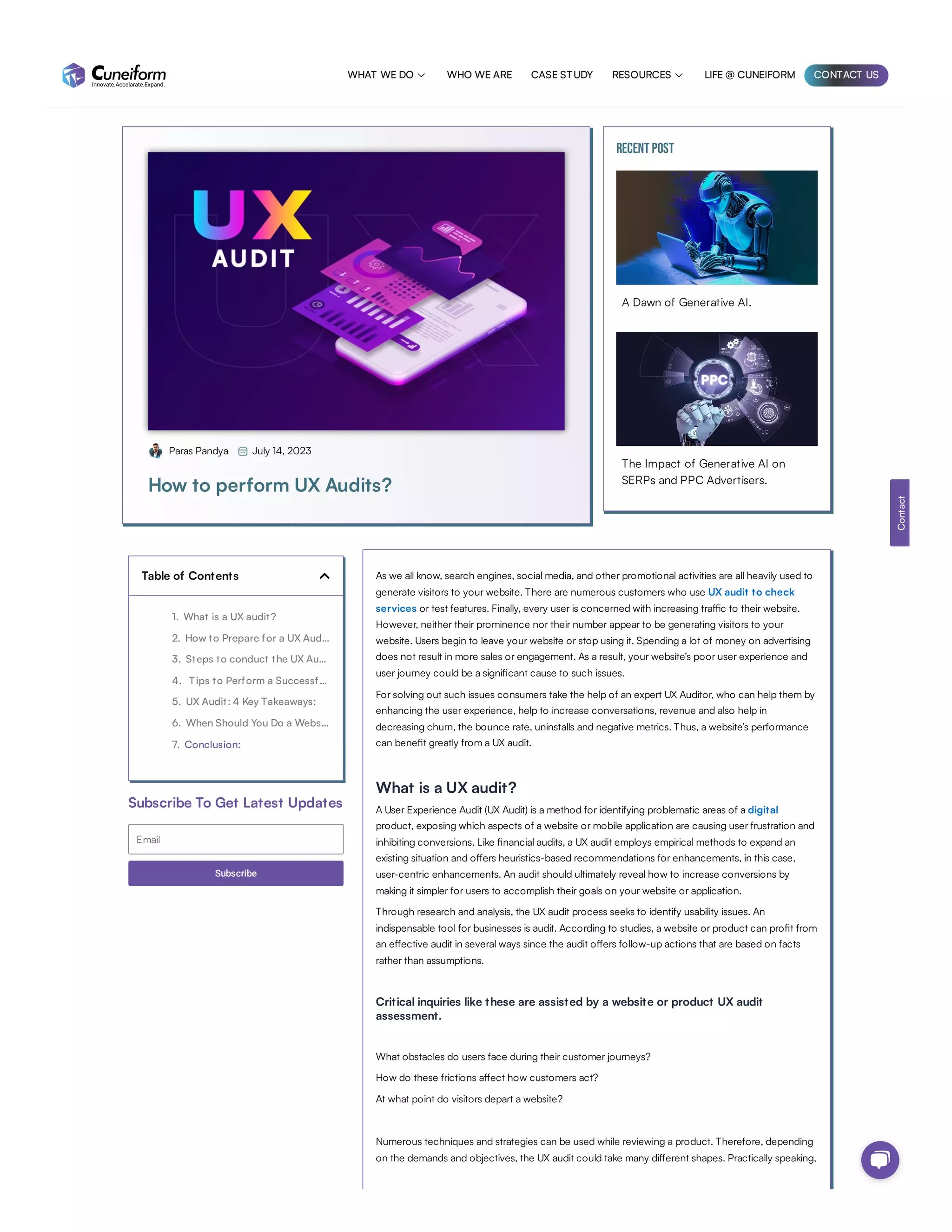 step to perform UX audits | PDF