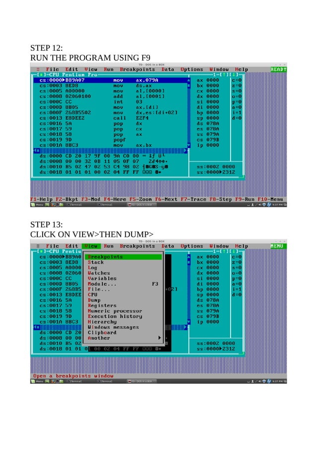 Step to program in tasm | DOC