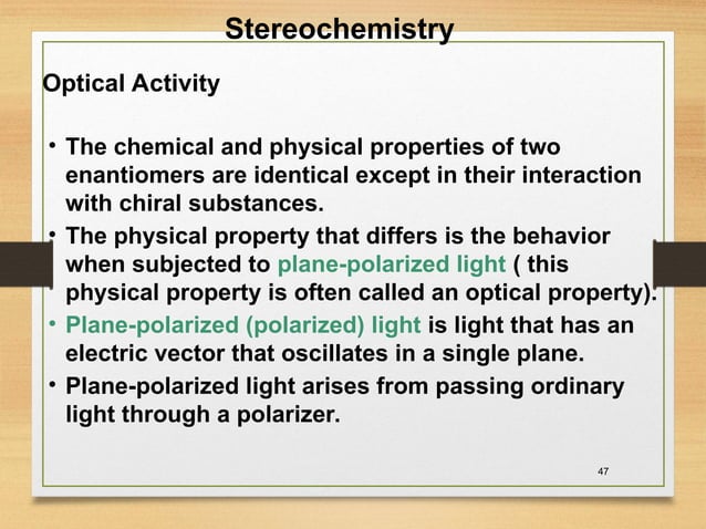 Stereochemistry, Basic principles, Chirality, Enantiomers | PPT