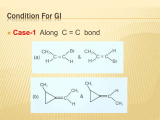 Condition For GI
 Case-1 Along C = C bond
 
