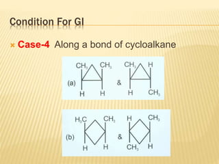 Condition For GI
 Case-4 Along a bond of cycloalkane
 
