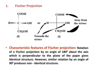 Fischer Projection Rotation Stereochemistry & diastereoselctivity ppt | PPTX