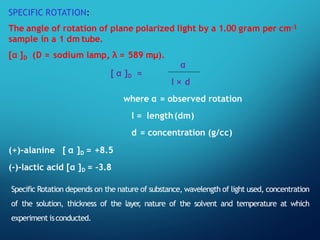 Specific Rotation Formula Example Stereochemistry(s.r.y.) | PDF