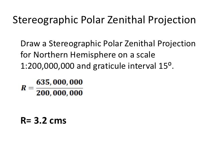 Stereographic polar zenithal projection