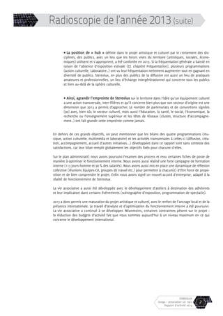Stereolux à La Fabrique > rapport d'activité 2013 