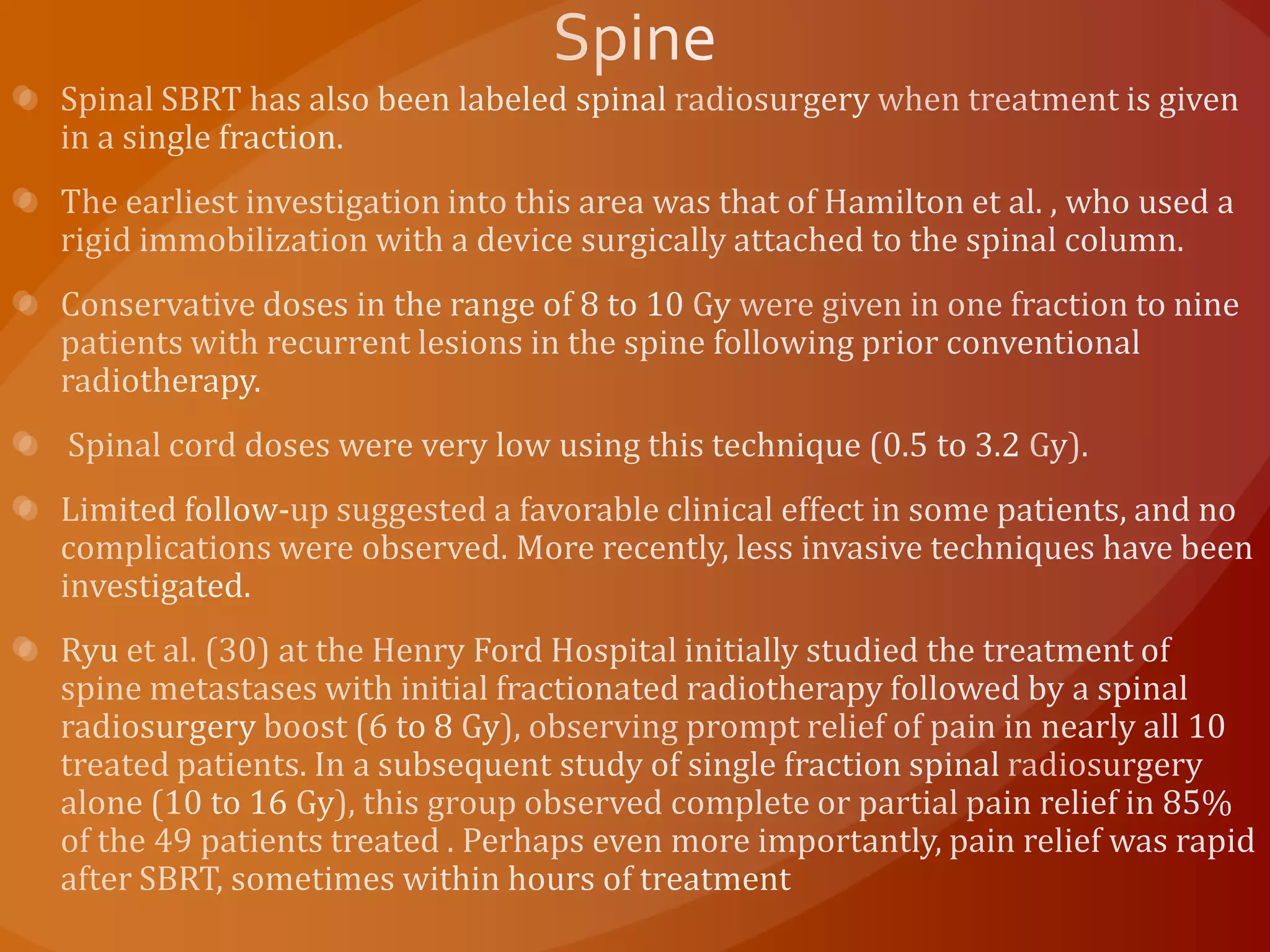 Stereotactic body radiation therapy