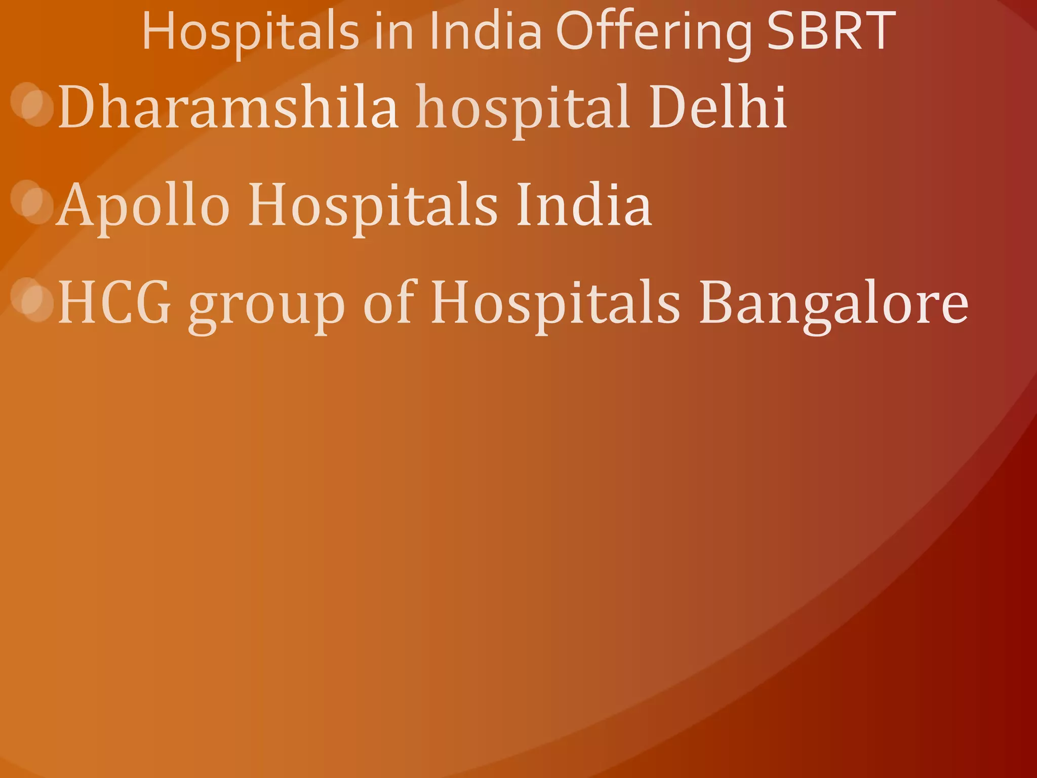 Stereotactic body radiation therapy