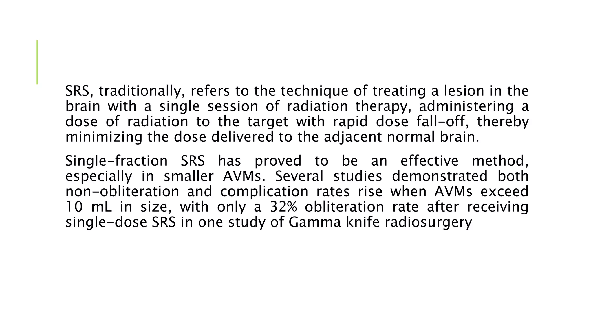 ARTERIOVENOUS MALFORMATION RADIOTHERAPY | PPTX