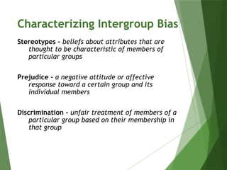 STEREOTYPING PREJUDICE DISCRIMINATION.pptx