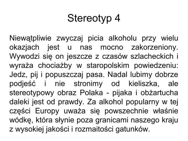 Stereotypy o Polakach | PPT