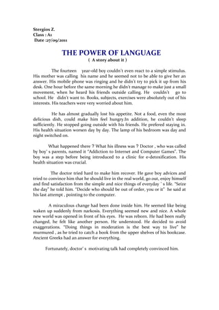 The power of language