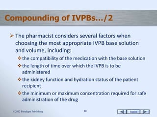 Small-Volume Parenteral Preparations | PPTX