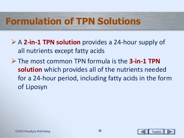 2 in 1 vs 3 in 1 tpn Total Parenteral Nutrition 2 in 1 vs 3 in 1 tpn Total Parenteral Nutrition