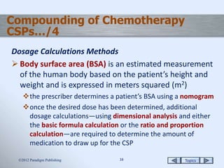 Chemotherapy Products and Procedures | PPTX