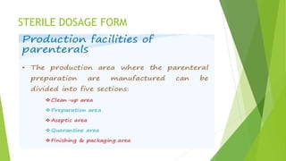 Sterile dosage form (parenteral) | PPT