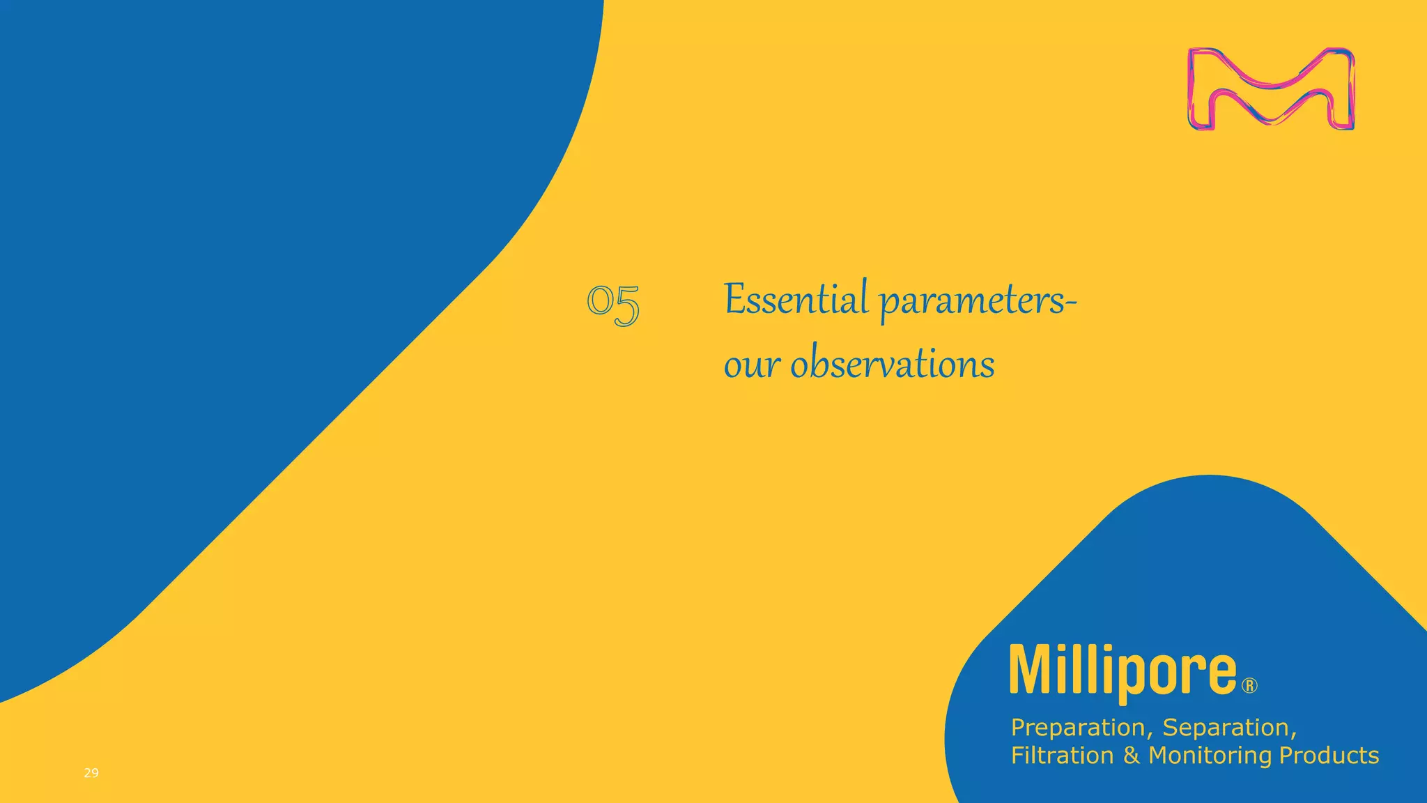 Essential parameters-
our observations
29
 