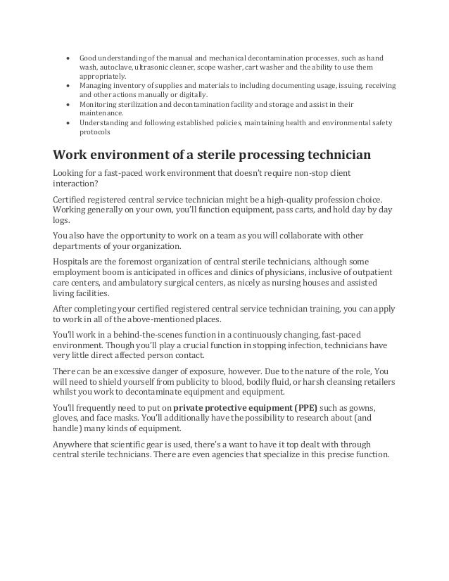 Sterile Processing Technician A Beginners’ Guide