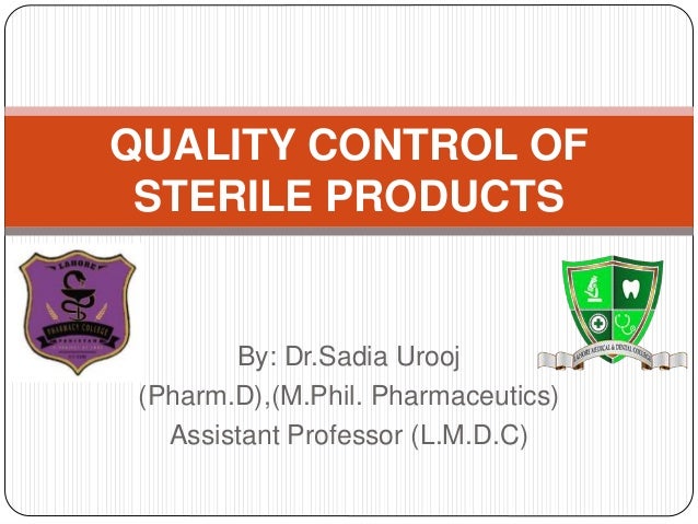 quality control of parenterals sterile product quality control products