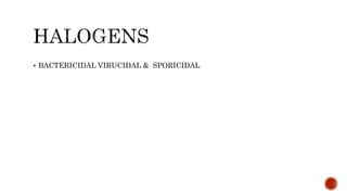  BACTERICIDAL VIRUCIDAL & SPORICIDAL
 