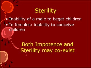 impotence and sterlity | PPTX