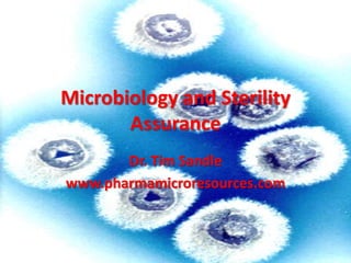 Microbiology and Sterility
Assurance
Dr. Tim Sandle
www.pharmamicroresources.com
 