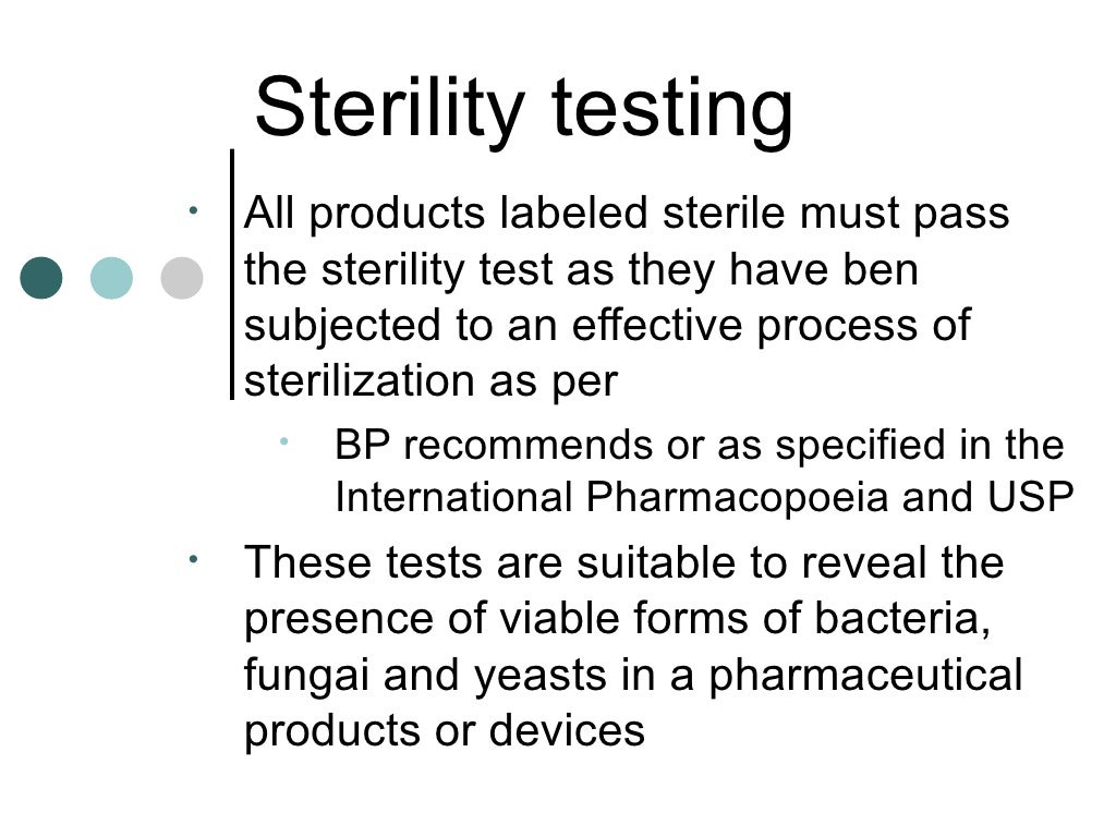 Sterility test
