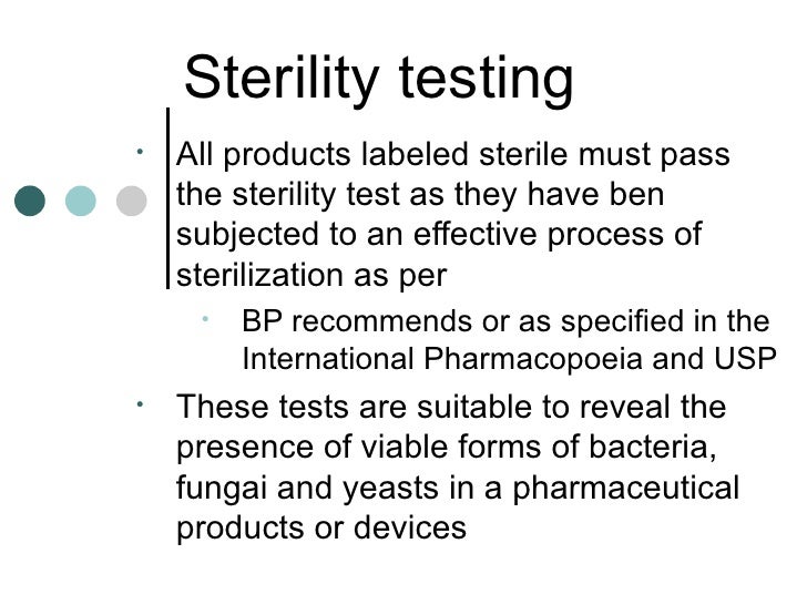 Sterility test