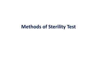 Sterility test | PPTX