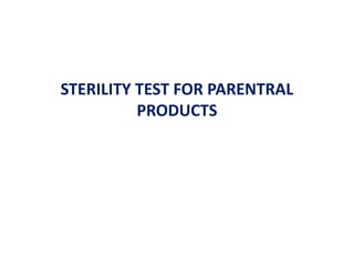 Sterility test