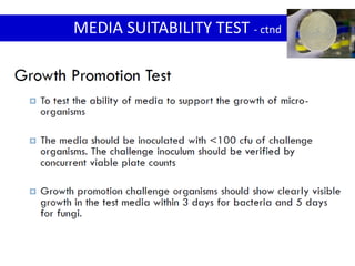 MEDIA SUITABILITY TEST - ctnd
 