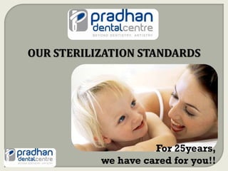 OUR STERILIZATION STANDARDS




                     For 25years,
           we have cared for you!!
 