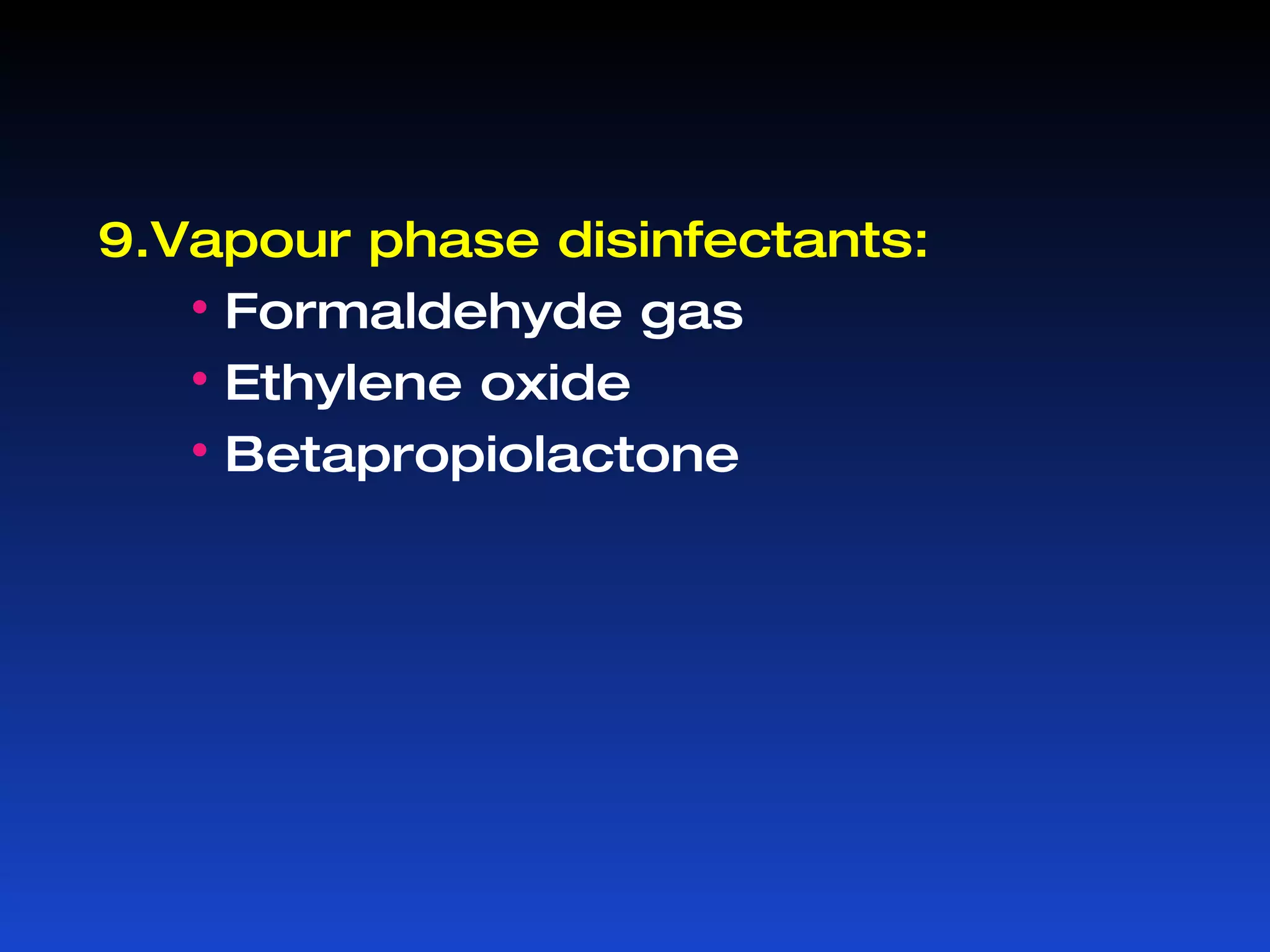 Pasteurisation of milk Two types Holder method ( 63°C for 30 minutes) Flash method ( 72°C for 20 seconds followed by quickly cooling to 13°C) Inspissation: Heating at 80-85°C for half an hour daily on three consecutive days Serum or egg media are sterilised Vaccine bath: Heating at 60°C for an hour daily in vaccine bath for several sucessive days. Serum or body fluids can be sterilised by heating  at 56°C for an hour daily for several sucessive days. 