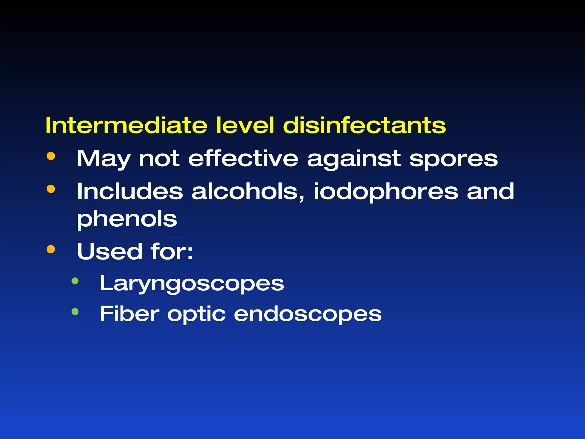 a suffix indicating that the antimicrobial agent will kill or  destroy a certain group of microorganism  suffix “ cide ” – meaning to kill viricide – destroys virus fungicide – destroys fungi   bactericide – destroys bacteria Suffix “ static/stasis ” – meaning to stand still  a suffix indicating that the agent will prevent the growth or  multiplication of the type of organism but are not killed outright  bacteriostatic - prevents the growth of bacteria fungistatic – prevents the growth of fungi 