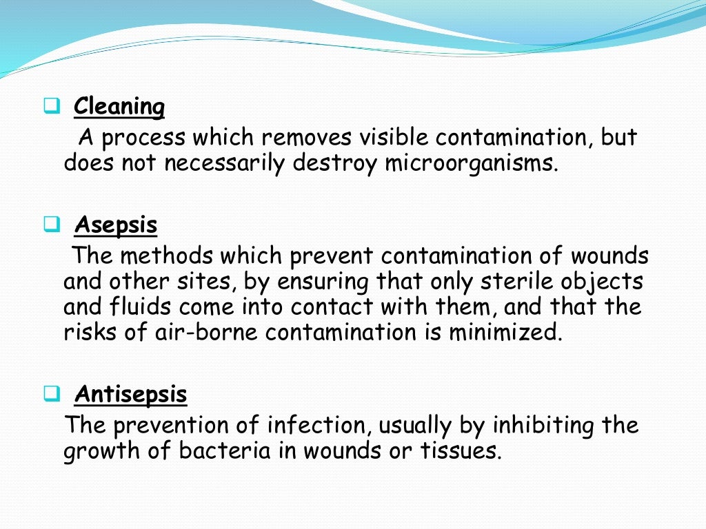 Sterilization and disinfection