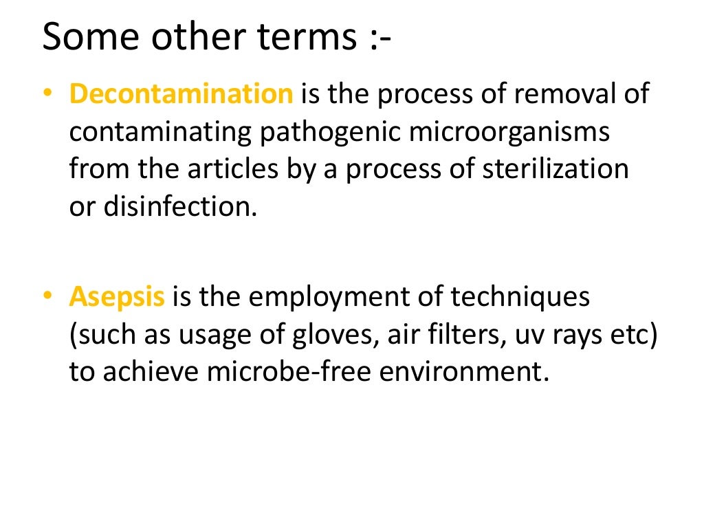 Sterilization and disinfection in Dentistry