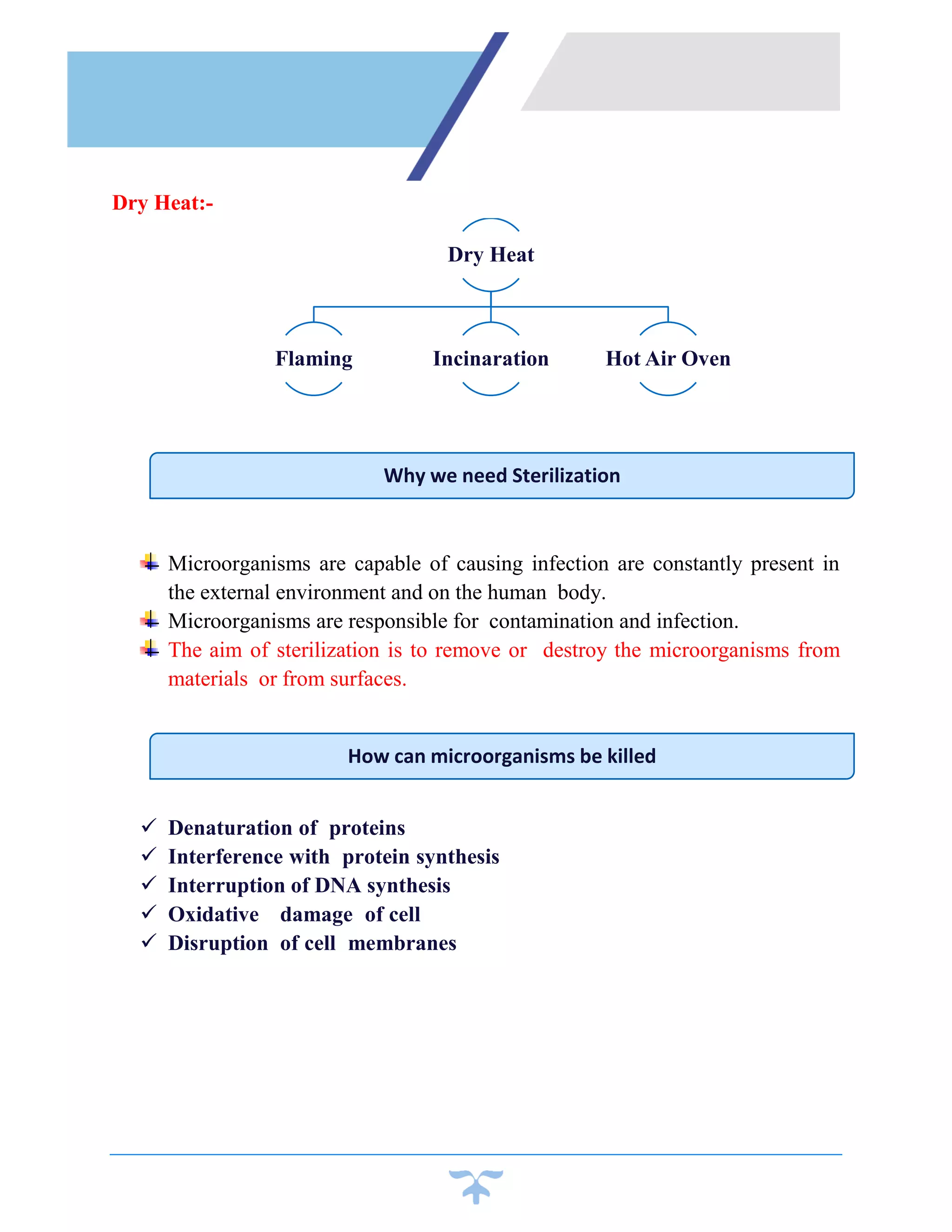 Sterilization by dry heat(applied microbiology) | PDF