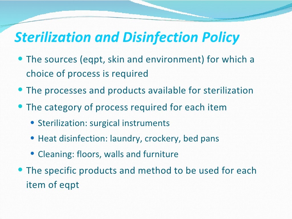 Sterilization+ Disinfection